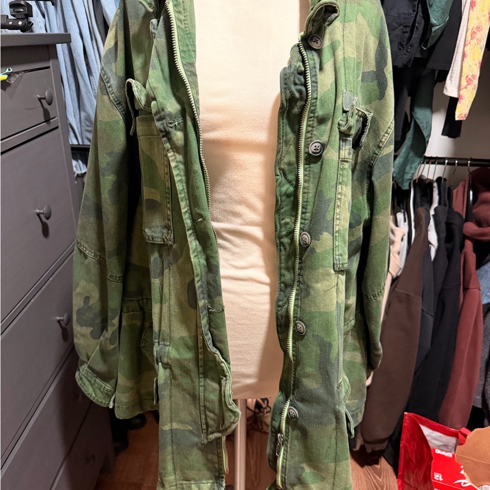 Free People Olive Green Utility Jacket